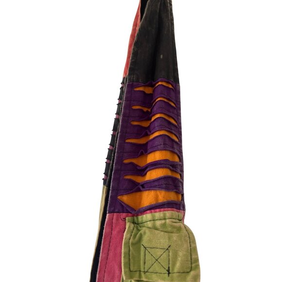 Handcrafted Patchwork Ripped Sling Bag  Made In Nepal - Picture 7 of 15